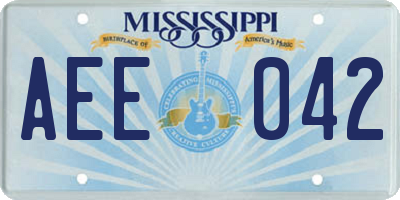 MS license plate AEE042