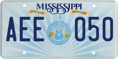 MS license plate AEE050