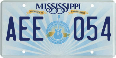 MS license plate AEE054