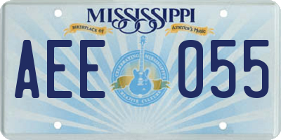 MS license plate AEE055