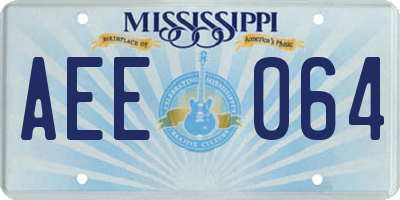 MS license plate AEE064