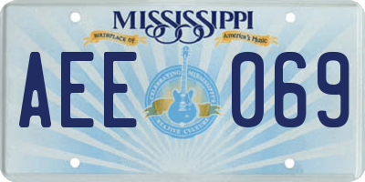 MS license plate AEE069