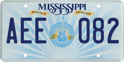MS license plate AEE082