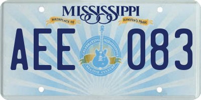MS license plate AEE083