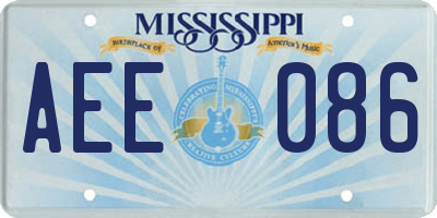 MS license plate AEE086