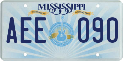 MS license plate AEE090