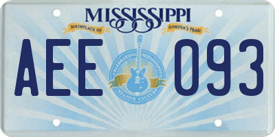 MS license plate AEE093