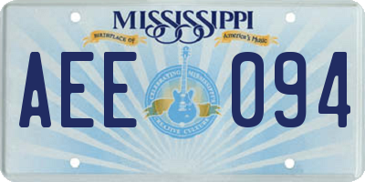 MS license plate AEE094