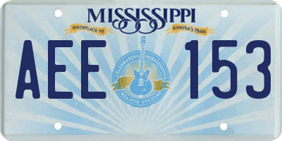 MS license plate AEE153