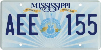 MS license plate AEE155