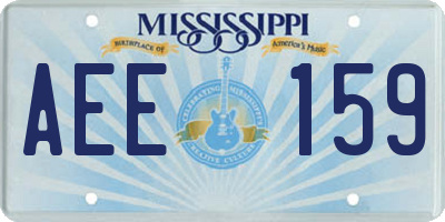 MS license plate AEE159