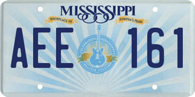 MS license plate AEE161