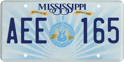 MS license plate AEE165