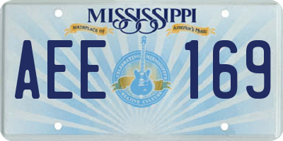 MS license plate AEE169
