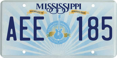 MS license plate AEE185