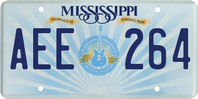 MS license plate AEE264