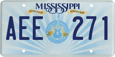 MS license plate AEE271
