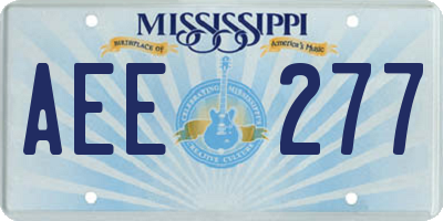 MS license plate AEE277
