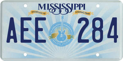 MS license plate AEE284