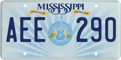 MS license plate AEE290