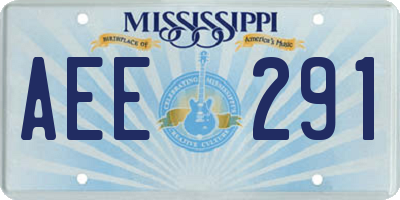 MS license plate AEE291