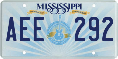 MS license plate AEE292