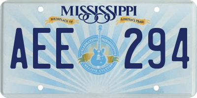 MS license plate AEE294