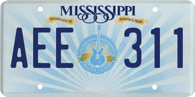 MS license plate AEE311