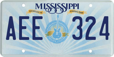 MS license plate AEE324