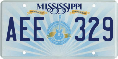 MS license plate AEE329