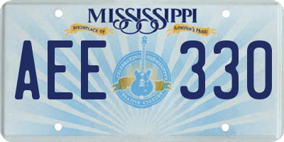 MS license plate AEE330