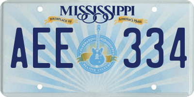 MS license plate AEE334