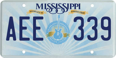 MS license plate AEE339