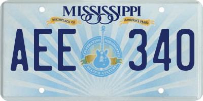 MS license plate AEE340