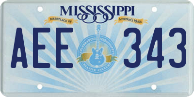 MS license plate AEE343