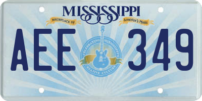 MS license plate AEE349