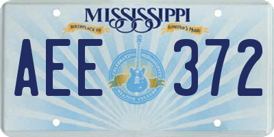 MS license plate AEE372