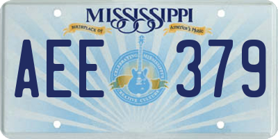 MS license plate AEE379
