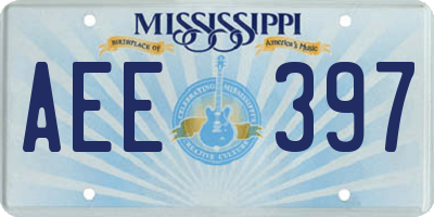 MS license plate AEE397