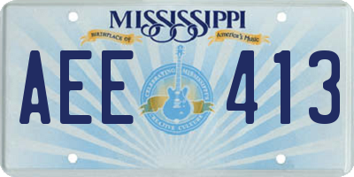 MS license plate AEE413
