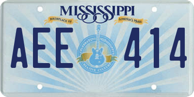 MS license plate AEE414