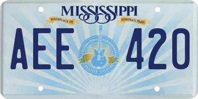 MS license plate AEE420
