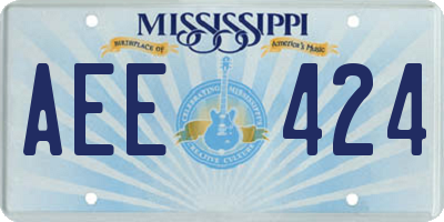 MS license plate AEE424