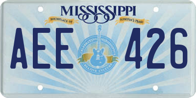 MS license plate AEE426
