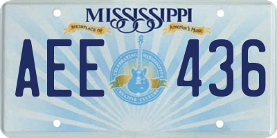 MS license plate AEE436