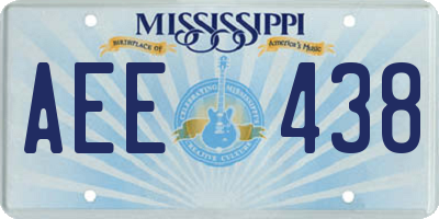 MS license plate AEE438