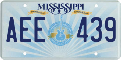 MS license plate AEE439