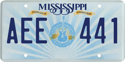 MS license plate AEE441