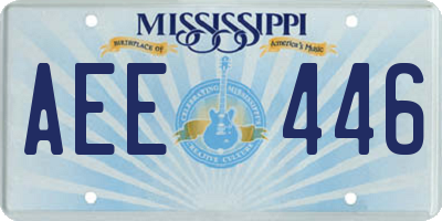 MS license plate AEE446