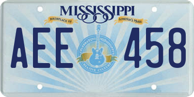 MS license plate AEE458